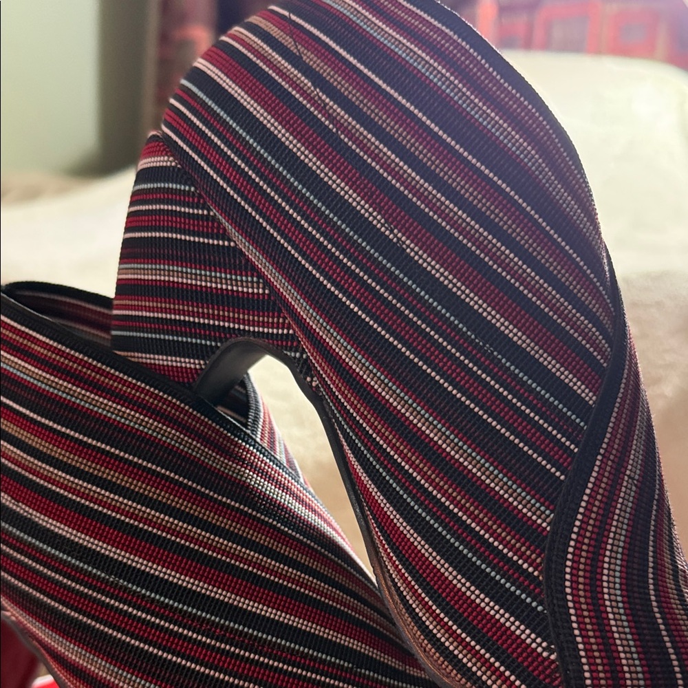 Coconuts by Matisse: Multi-Color Stripped Wedge Booties